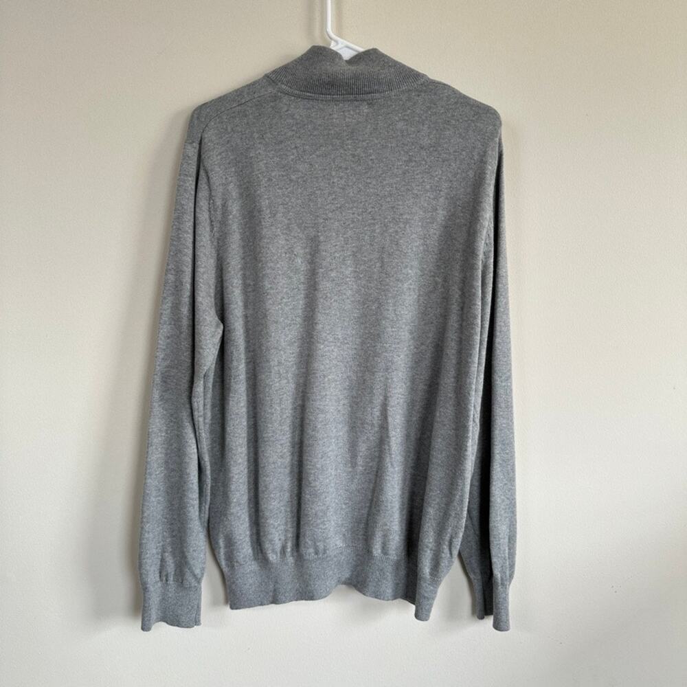 L.L. Bean Cotton Cashmere Blend 1/4 Zip Sweater Pullover Mock Neck Long Sleeve M - Picture 7 of 8